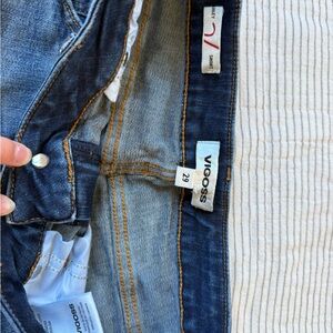 Vigoss Indigo Blue Stretch Denim Jeans with Contrast Stitching